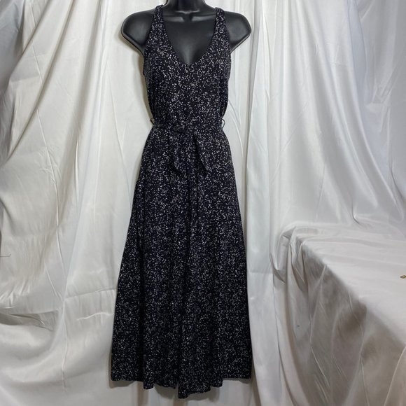 Millibon Pants - Millibon Womens Wideleg 80s Wide-leg Paint Splatter Print Jumpsuit Size Small